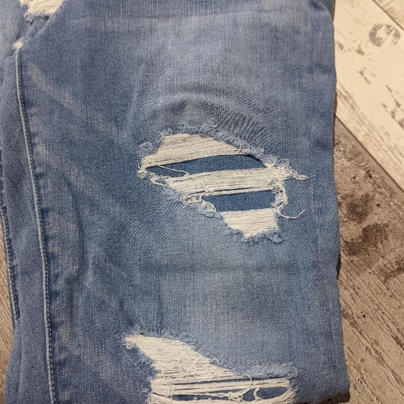 American eagle super hi-rise jeggingswith distressing  size 10short - Picture 6 of 6